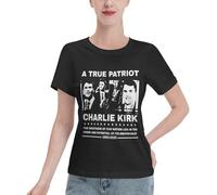 Una Vera Maglietta patriottica Charlie Kirk Prega per l'eroe Charlie Magliette da Donna