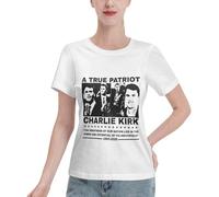 Una Vera Maglietta patriottica Charlie Kirk Prega per l'eroe Charlie Magliette da Donna