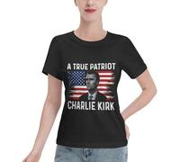 Una Vera Maglietta patriottica Charlie Kirk Riposa in Pace Charlie 1993 2025 da Donna