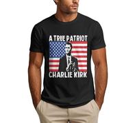 Una Vera Maglietta patriottica Charlie Kirk Riposa in Pace Charlie Kirk Maglietta a Maniche Corte