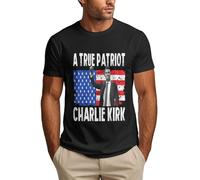 Una Vera Maglietta patriottica Charlie Kirk Riposa in Pace Charlie Kirk Maglietta a Maniche Corte