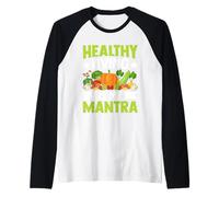 Una Vita Sana è Il Mio Mantra Maglia con Maniche Raglan