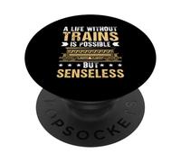 Una vita senza treni è possibile ma insensata PopSockets PopGrip Adesivo