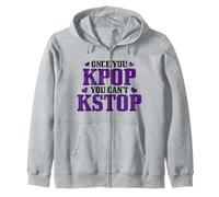 Una Volta Che Si K-Pop Non Si può K-Stop Divertente Carino K-Drama Coreano Felpa con Cappuccio