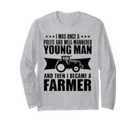 Una Volta Era Un Giovane educato e Ben educato - Funny Farming Maglia a Manica