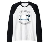 Una Volta Ero Perso, ma Ora Sono ritrovato, Versetto biblico Cristiano Maglia con Maniche Raglan