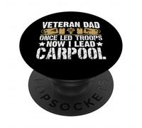 Una volta guidato le truppe ora guido il papà veterano del carpool PopSockets PopGrip Adesivo