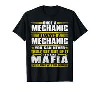 Una Volta Un Meccanico per Sempre Un Meccanico Funny Garage Humor Maglietta