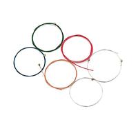 Unahtinr Corde colorate per chitarra, 6 set completi in acciaio E-1st B-2nd G-3rd D-4th A-5th E-6th Coated Guitar Strings Wound Kits