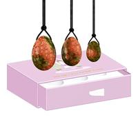Unakite Yoni Egg Massage Yoni Wand per donne pavimento pelvico muscoli esercizio di Kegel pietra di giada naturale Yoni Egg Set-Eggs con scatola