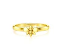 UNALOE SEDUCENTI EMOZIONI Anello Donna Apetta in Argento 925 o Placcato Oro 18KT Gioiello Simbolo Natura (Gold)