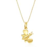UNALOE SEDUCENTI EMOZIONI Collana Donna Argento 925 e Oro 18KT Placcato con Ciondolo Ape, Collana Elegante Moderna Minimal, Gioiello Simbolico Raffinato Regolabile (Gold)