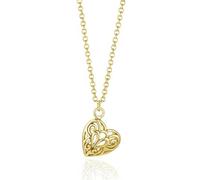 UNALOE SEDUCENTI EMOZIONI Collana Donna Argento 925 e Placcata Oro 18K Cuore Traforato, Collana Regolabile Elegante con Ciondolo Cuore Artigianale, Gioiello Donna Minimal Chic Luxury, Idea Regalo