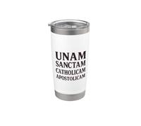 Unam Sanctam Catholicam Apostolicam Latino Cattolico Bicchiere termico in acciaio inox doppia parete