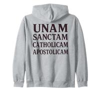 UNAM Sanctam Catholicam Apostolicam Latino Cattolico Felpa con Cappuccio