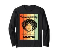 Unapologetically Dope Juneteenth Black Queen Donne Ragazze Divertimento Maglia a Manica