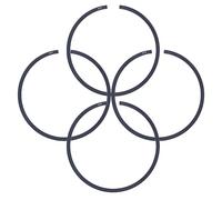 UNARAY 4pcs Pistone Anelli 1.5mm X 30.5mm 31mm 32mm 33mm 34mm 35mm 36mm 36.5mm 37mm 38mm Anello Motosega Trimmer Decespugliatore Soffiatore (Size : 33mm x 1.5mm)