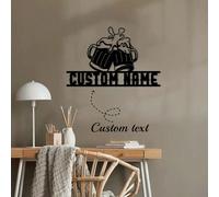 Un'arte murale personalizzata per tifosi di birra, insegna decorativa in stile fattoria con il nome personalizzato, arredo per casa, soggiorno, ufficio, portico, patio, regalo per San Valentino, decor