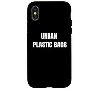 Unban Plastic Bags Funny Tees For Environmental peeps Custodia per iPhone X/XS