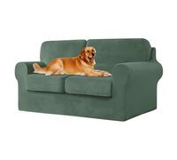 UNBBRRL Copridivano Ektorp Copri Divano in Velluto, Rivestimento Individuale del Cuscino E dello Schienale Salvadivano Lavabile Mobili Protector (più Verde,Grande 3 posti 5 pz)