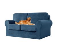 UNBBRRL Copridivano Ektorp Copri Divano in Velluto, Rivestimento Individuale del Cuscino E dello Schienale Salvadivano Lavabile Mobili Protector (Blu,Grande 2 posti 5 pz)