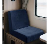 UNBBRRL Elasticizzati Copridivano Camper Velluto, Copri Dinette Camper Set (2pcs), RV Panca/auto/caravan/cuscino Divano Copertura Con 4 Cinghie (blu,Piazza-M)