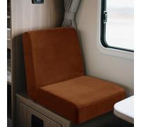 UNBBRRL Elasticizzati Copridivano Camper Velluto, Copri Dinette Camper Set (2pcs), RV Panca/auto/caravan/cuscino Divano Copertura Con 4 Cinghie (sunset café,Piazza-S)