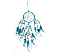Unbekannt Acchiappasogni - Dream Catcher buona Sogno con Kauri Lumaca, Conchiglia Ø 11,5 cm & 4 X Piccolo, Turchese