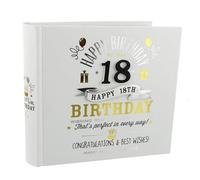 Unbekannt Album per Foto di Compleanno, Tema 18° Compleanno, 10 x 15 cm, Stile Nero e Oro, FL29918