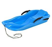 Unbekannt Bob Slittino Neve con Freno - Plastica, Corda di Trazione, 3 Colori (Blu)