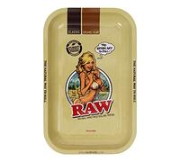 Unbekannt CADE-0107-S20171012 Raw-Vassoio per rollare Piccolo, 27,5 x 17,5 cm, Metallo, Beige