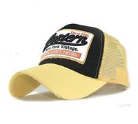 Unbekannt Cappellino estivo da baseball, in rete, per uomo, ricamato, casual, da baseball, da uomo, giallo., Taglia unica