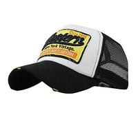 Unbekannt Cappellino estivo da baseball, in rete, per uomo, ricamato, casual, da baseball, da uomo, Nero , Taglia unica