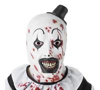 Chaks - Terrifier Art the Clown Mask, accessorio per costumi di Halloween, maschera horror a testa intera in lattice per cosplay di carnevale