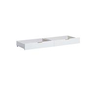 Unbekannt HOPPE Kids cassetto Set su Ruote 2 Pezzi per Letto Lettino, Gioventù Letto, Junior, Letto a Castello, Legno Massiccio, Legno, Bianco, 153 x 60 x 19 cm