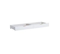 Unbekannt HOPPE Kids cassetto Set su Ruote 2 Pezzi per Letto Lettino, Gioventù Letto, Junior, Letto a Castello, Legno Massiccio, Legno, Bianco, 182 x 60 x 19 cm