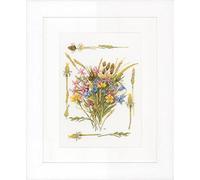 Unbekannt Kit per Ricamo a Punto Croce con Motivo Floreale, Cotone, Multicolore, 26.0 x 31.0 x 0.30 cm