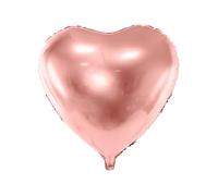 Unbekannt Palloncino Mylar Foil a Forma di Cuore Oro Rosa Metallizzato Ø 45 cm