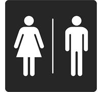 Unbekannt Pavo 8054572 Targa per Porta WC Donne e Uomini, 150 x 150 x 2 mm
