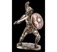 Unbekannt Romana Gladiatore Figura - Murmillo IN Campo Con Spada E Casco Veronese Figura-Decorativa, Articolo Decorazione, Scultura, Statua, H 24,5 CM