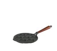 Unbekannt Skeppshult - Padella in ghisa, Pancake Maker con Manico in Legno (Piccolo 7 sezioni)