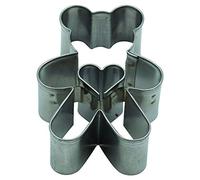 Unbekannt Stampo per biscotti a forma di orsetto con cuore, 5,2 cm, in lamiera stagnata, 1 pezzo