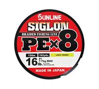 Unbekannt Sunline Siglon PE X8 150 m Corda Intrecciata Made in Japan, Verde Chiaro, 16LB/7,7kg PE #1