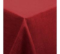 Unbekannt Tovaglia rettangolare 130 x 300 cm, rivestimento struttura effetto lino, impermeabile, antimacchia, effetto loto, #1189 (rosso)
