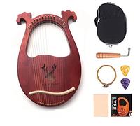 UNbit Arpa da giro fatta a mano, arpa a 16 corde Regalo for strumento a lira fatto a mano in mogano portatile a 16 toni