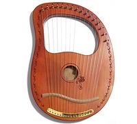 UNbit Arpa da giro fatta a mano, arpa lira 16 corde in metallo, liuto chitarra mogano lira adatto strumento arpa mountain dulcimer miglior regalo for amanti della musica, principianti, bambini, adulti