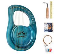 UNbit Arpa da giro fatta a mano, arpa lira 19 corde strumento arpa in legno, arpa liscivia con chiave for accordatura borsa for il trasporto, miglior regalo for principianti amanti dello strumento ama