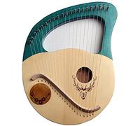 UNbit Arpa da giro fatta a mano, arpa lira 21 strumenti arpa in metallo for principianti, strumenti musicali lira arpa in legno di mogano violino greco pianoforte miglior regalo for gli amanti della m