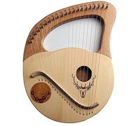UNbit Arpa da giro fatta a mano, arpa lira 21 strumenti arpa in metallo for principianti, strumenti musicali lira arpa in legno di mogano violino greco pianoforte miglior regalo for gli amanti della m