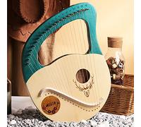 UNbit Arpa da giro fatta a mano, arpa lira 21 strumenti arpa in metallo strumenti musicali arpa liscivia con borsa for chiave di accordatura miglior regalo for gli amanti della musica principianti bam